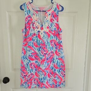 Lilly Pulitzer Pink and Blue Sleeveless Dress